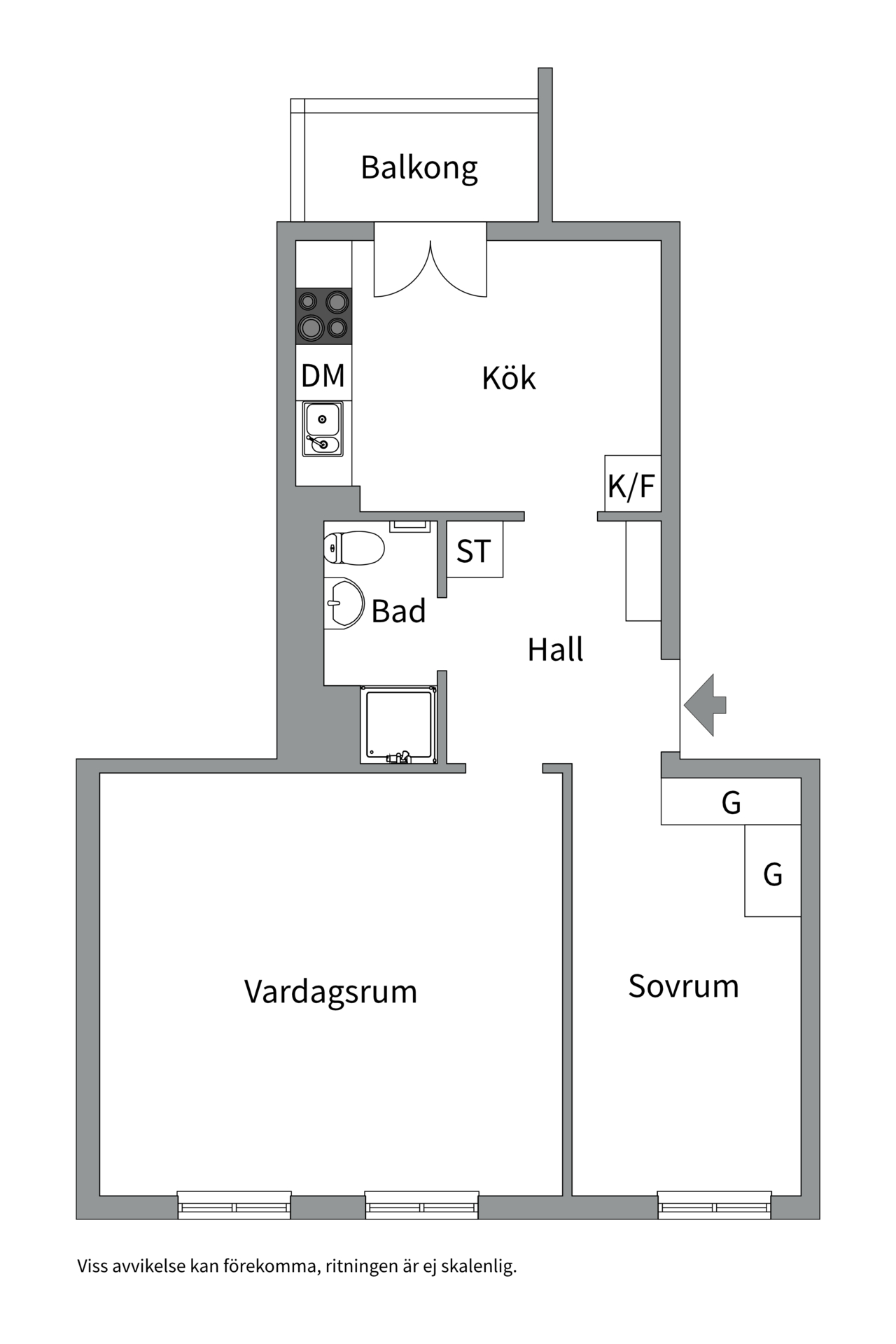 Bostadsbild från Knutsgatan 11B, Såld i Centrum, Västerås