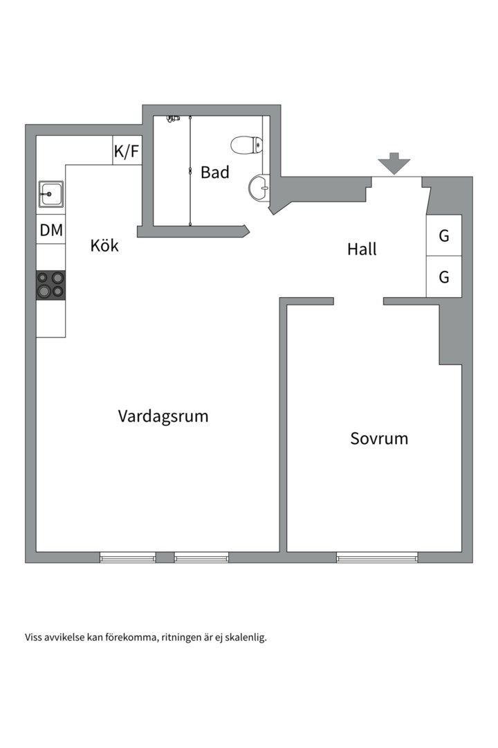 Planlösning från Västmannagatan 18, Såld i Vasastan, Stockholm