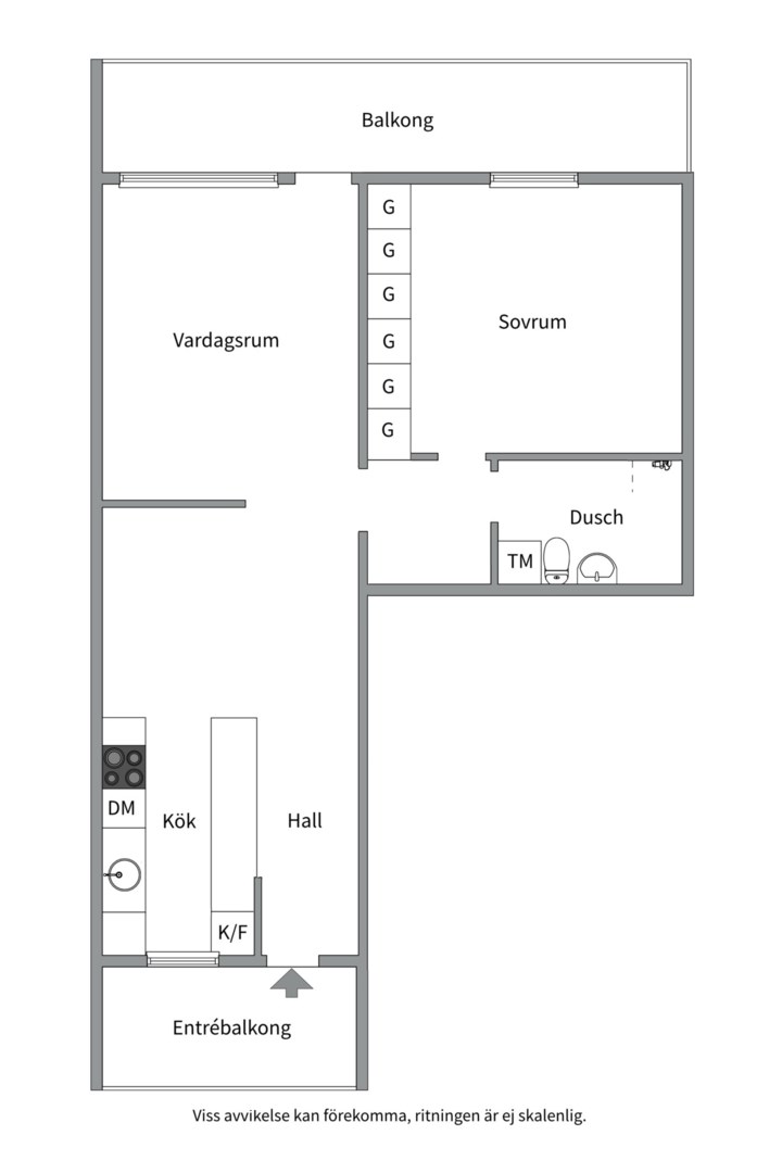 Planlösning från Gräslöksgatan 26, Såld i Årsta, Uppsala