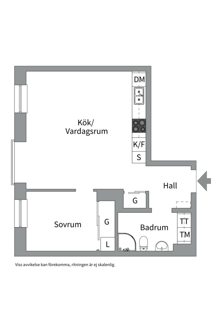 Planlösning från Öster Mälarstrands allé 144, Såld i Öster Mälarstrand, Västerås