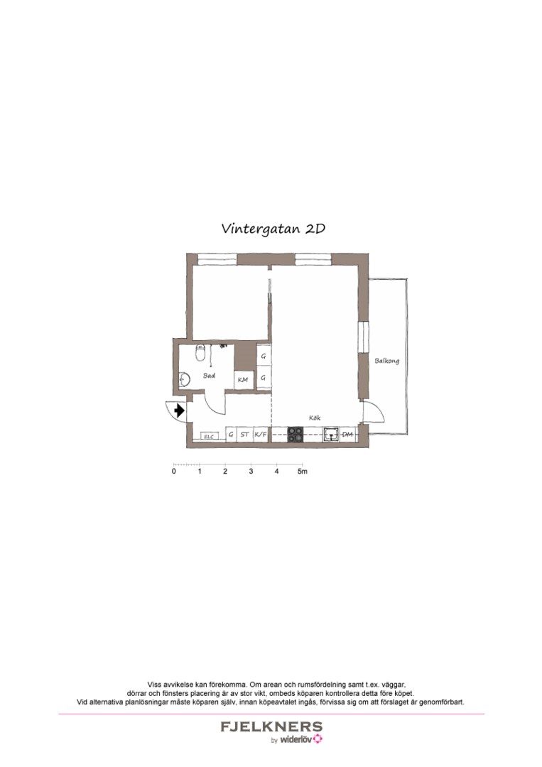 Planlösning från Vintergatan 2D, Såld i Sundbyberg, Sundbyberg
