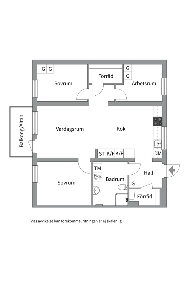 Planlösning från Ängsmarksvägen 29C, Såld i Gånsta, Enköping