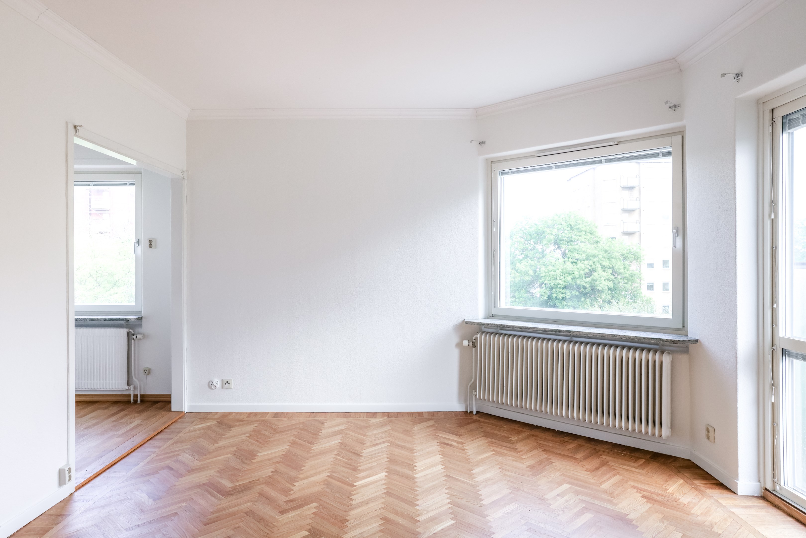 Halvöppen planlösning gentemot kök & matplats.