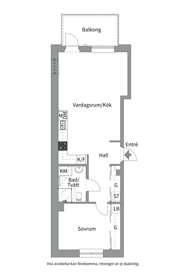 Planlösning från Gösta Wahlströms väg 2B, Såld i Rickomberga/Luthagen, Uppsala