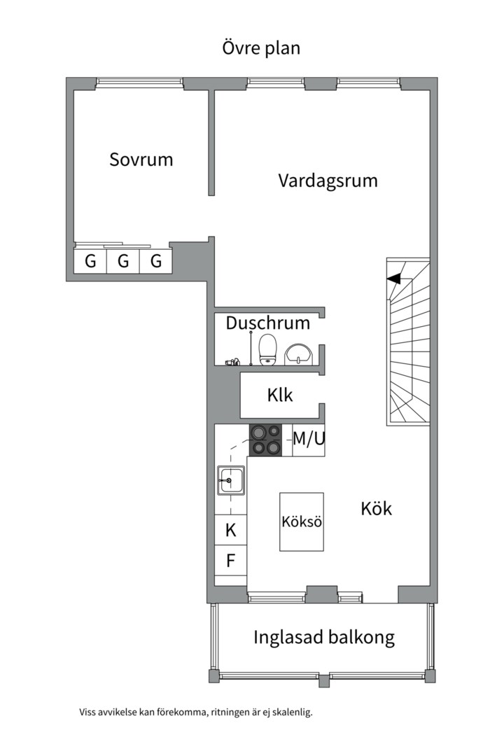 Planlösning från Odensvigatan 9, Såld i Odensvi, Västerås