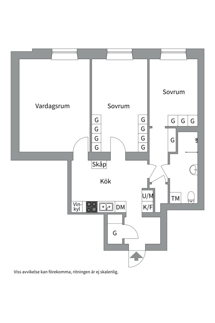 Planlösning från Sankt eriksgatan 85A, Såld i Vasastan - Birkastan, Stockholm