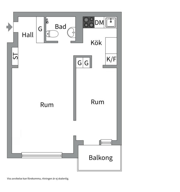 Planlösning från Frödingsvägen 5, Såld i Kungsholmen - Fredhäll, Stockholm