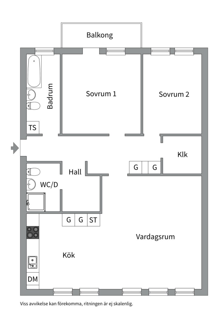 Planlösning från Edövägen 16A, Såld i Västra Orminge, Nacka