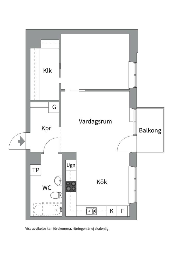 Planlösning från Mimergatan 1A, Såld i Centrum, Västerås