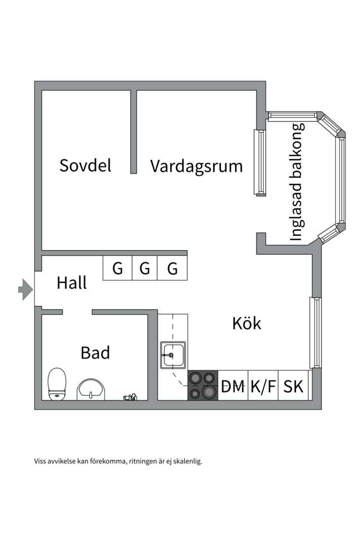 Planlösning från Alphyddevägen 23, Såld i Alphyddan, Nacka