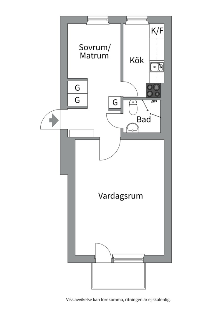 Planlösning från Svartbäcksgatan 103A, Till salu i Svartbäcken, Uppsala
