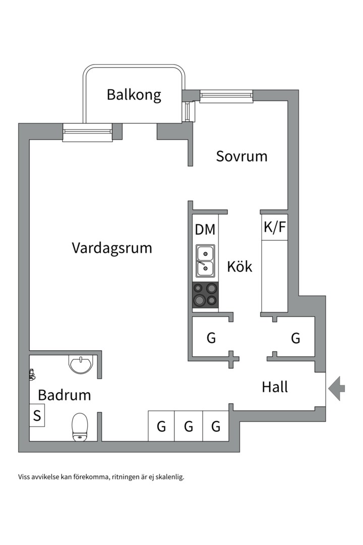 Planlösning från Erstagatan 22, Såld i Södermalm - Sofia, Stockholm