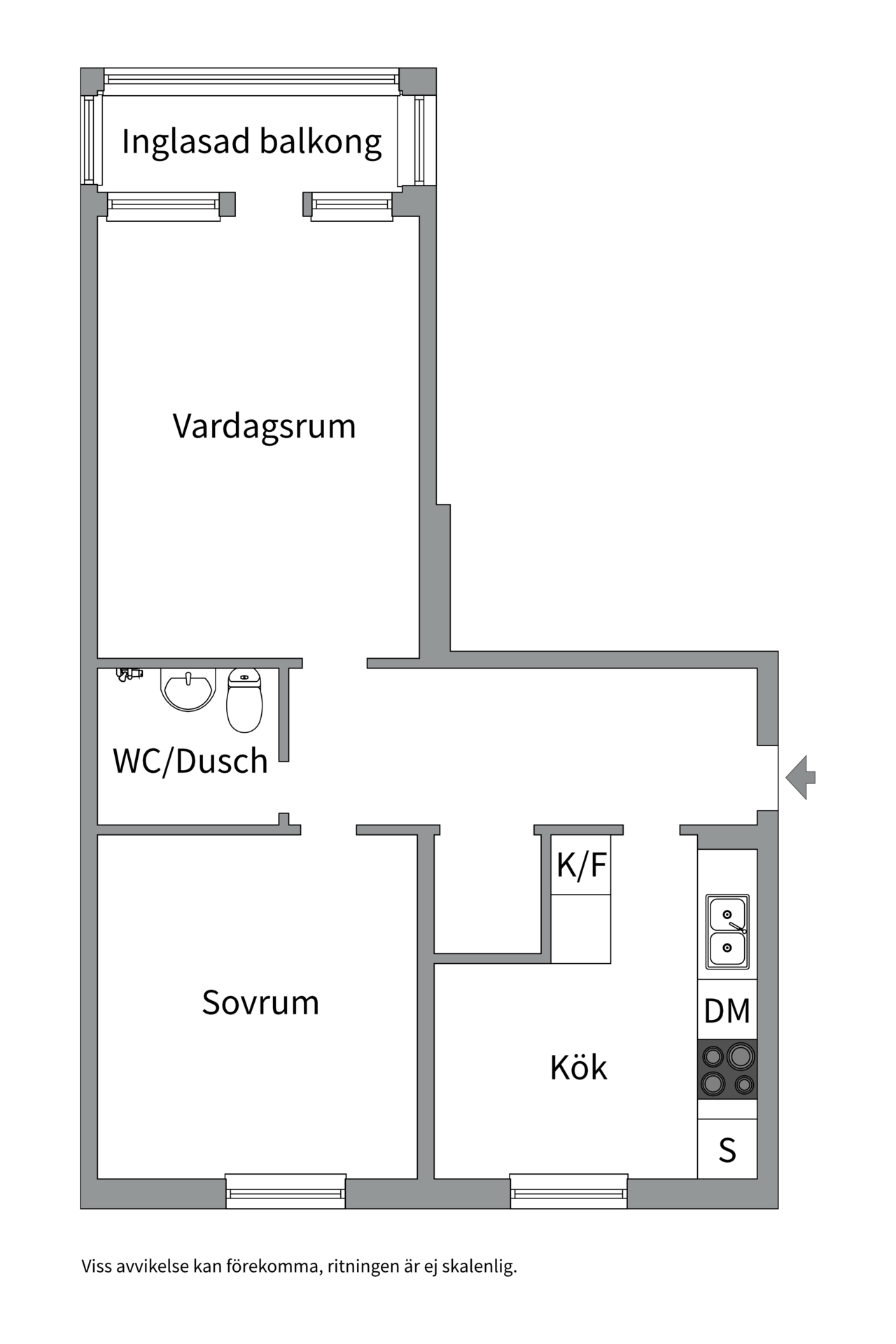 Bostadsbild från Rekylgatan 17, Såld i Haga, Västerås