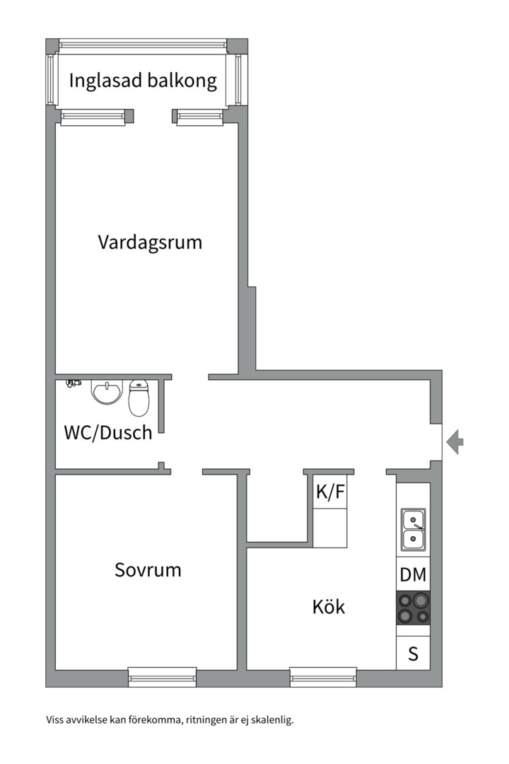 Bostadsbild från Rekylgatan 17, Såld i Haga, Västerås