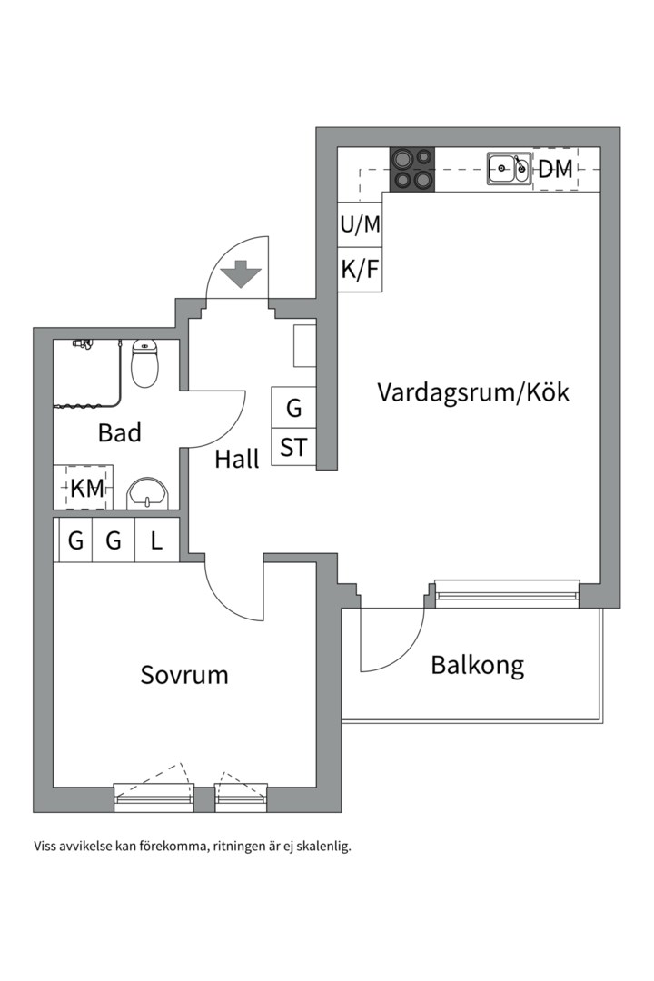 Planlösning från Ursula Printz gata 4, Kommande i Gustavsbergs - Porslinskvarteren, Värmdö
