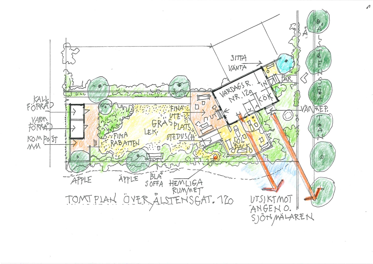 Planlösning från Ålstensgatan 120, Till salu i Bromma - Ålsten, Stockholm