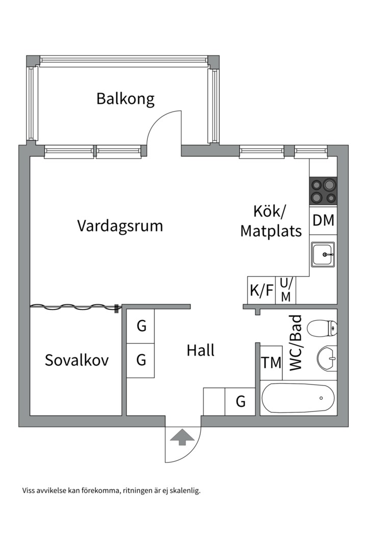 Planlösning från Skarpövägen 31, Såld i Västra Orminge, Nacka