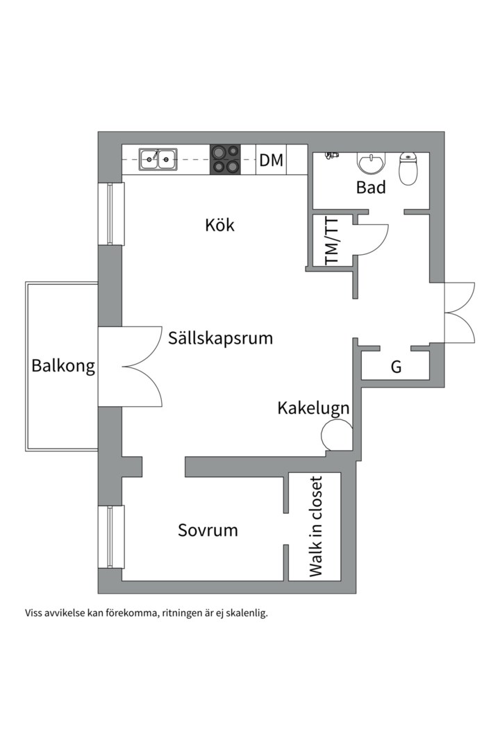 Planlösning från Danderydsgatan 30A, Såld i Östermalm - Lärkstan, Stockholm