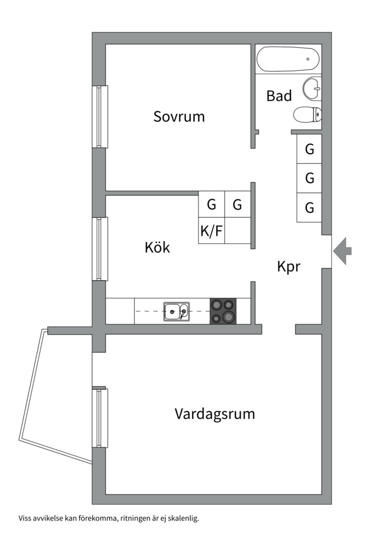 Bostadsbild från Byggmästargatan 3B, Såld i Salabacke, Uppsala