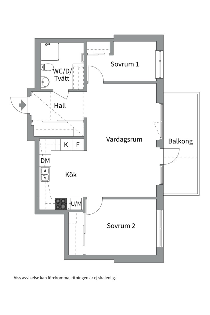 Planlösning från Orgelgatan 8, Såld i Kapellgärdet, Uppsala