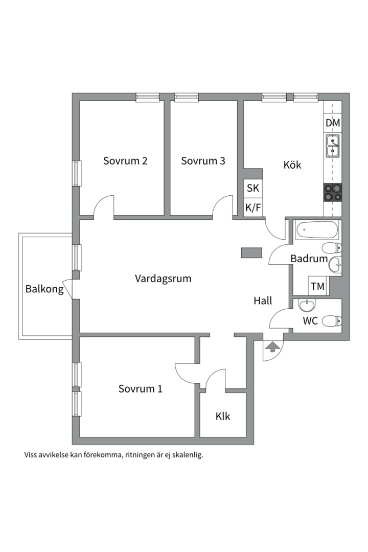 Planlösning från Ormingeringen 33, Såld i Västra Orminge, Nacka