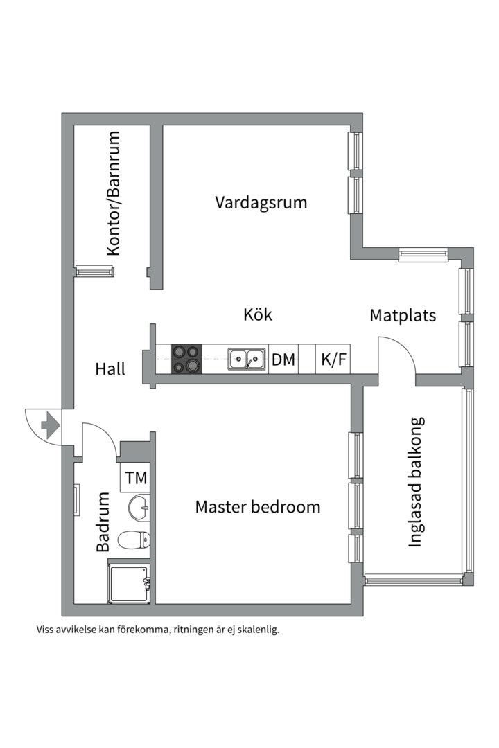 Planlösning från Diligensvägen 38, Såld i Jarlaberg, Nacka