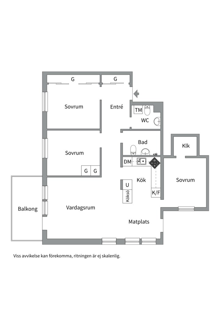 Planlösning från Hugo Alfvéns väg 4, Såld i Valsätra, Uppsala