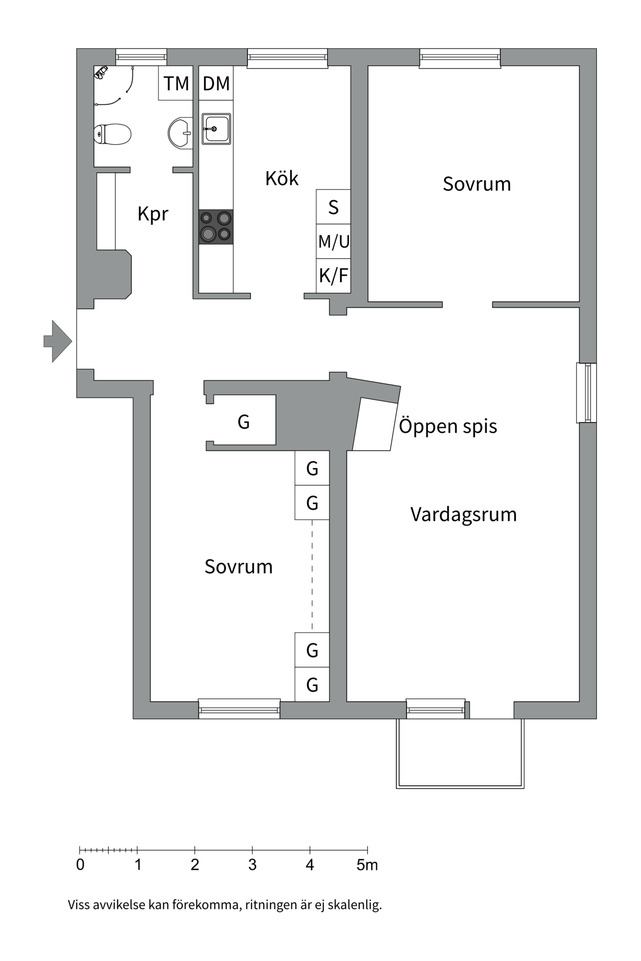 Bostadsbild från Frodegatan 16A, Såld i Fålhagen, Uppsala