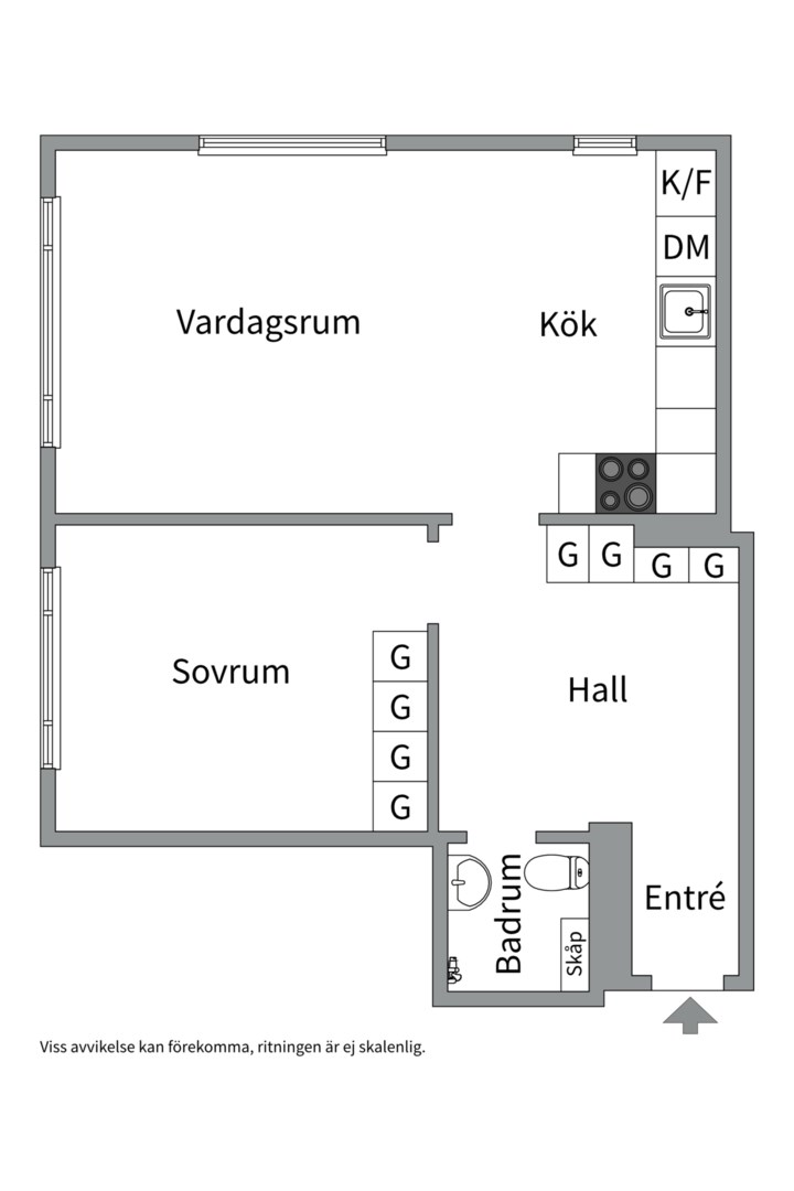 Planlösning från Jaktvarvsplan 3, Såld i Kungsholmen - Nedre Kungsholmen, Stockholm