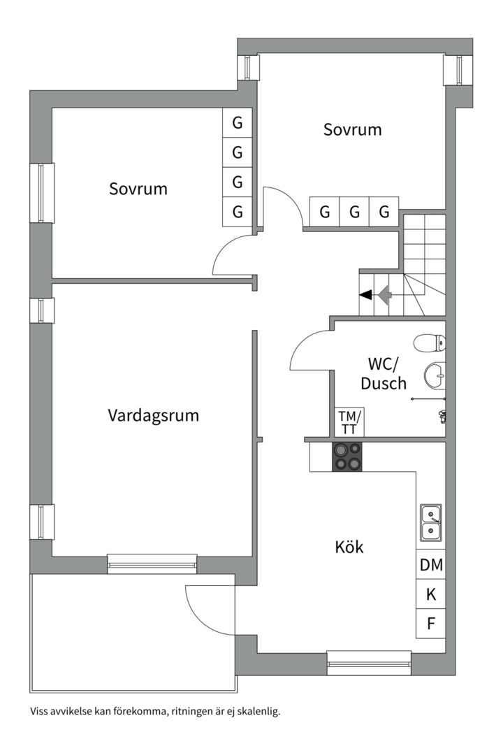 Planlösning från Munters gata 23, Såld i Nyby, Uppsala