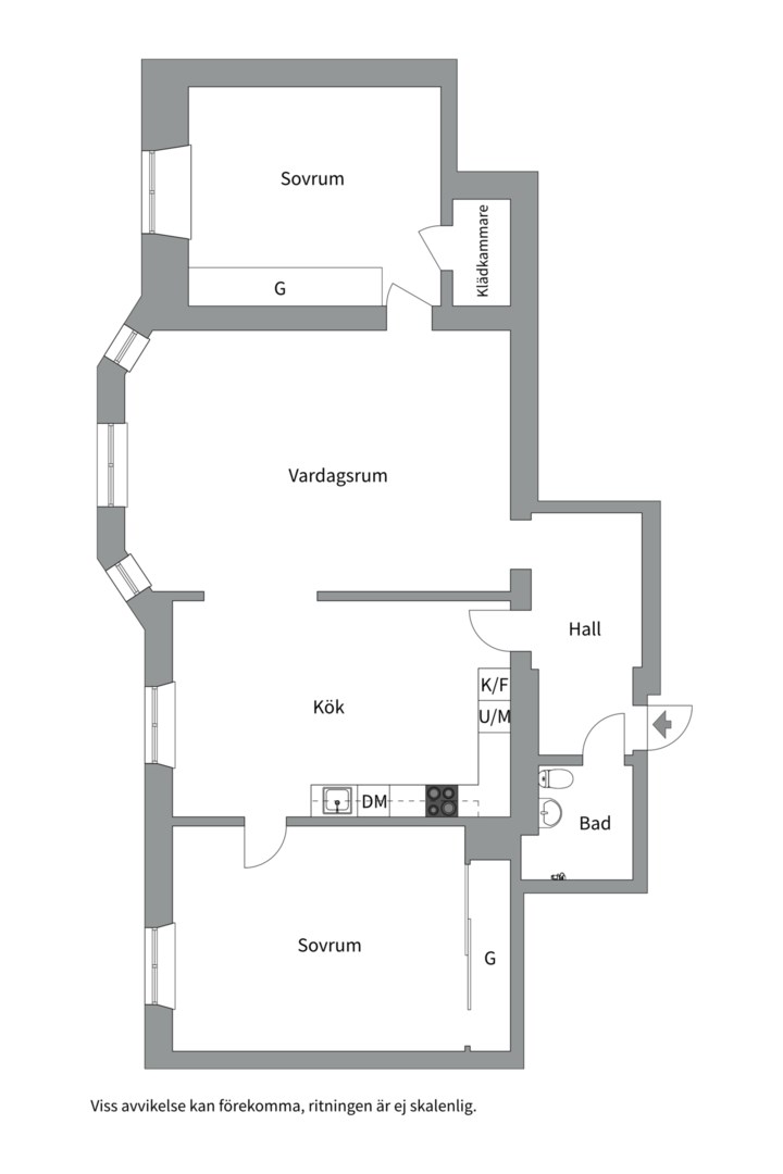 Planlösning från Alströmergatan 45, 4 tr, Såld i Kungsholmen, Stockholm