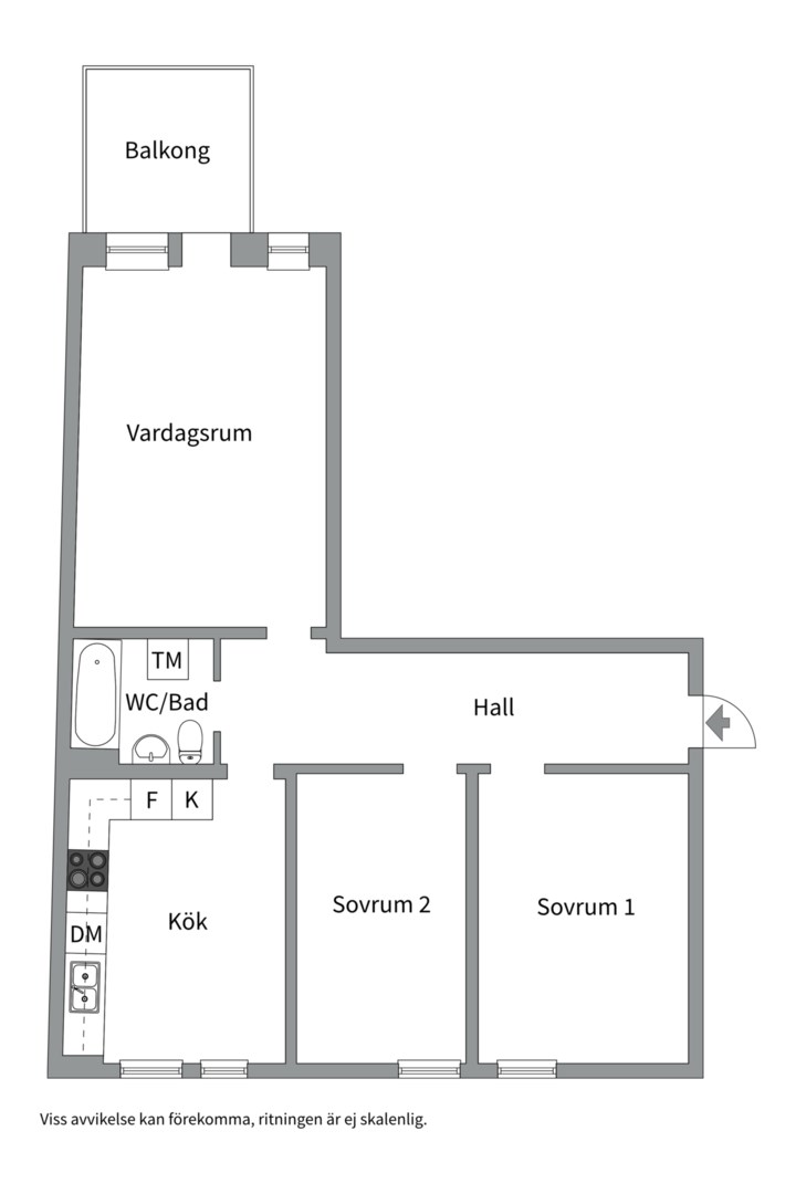 Planlösning från Diligensvägen 30, Såld i Jarlaberg, Nacka