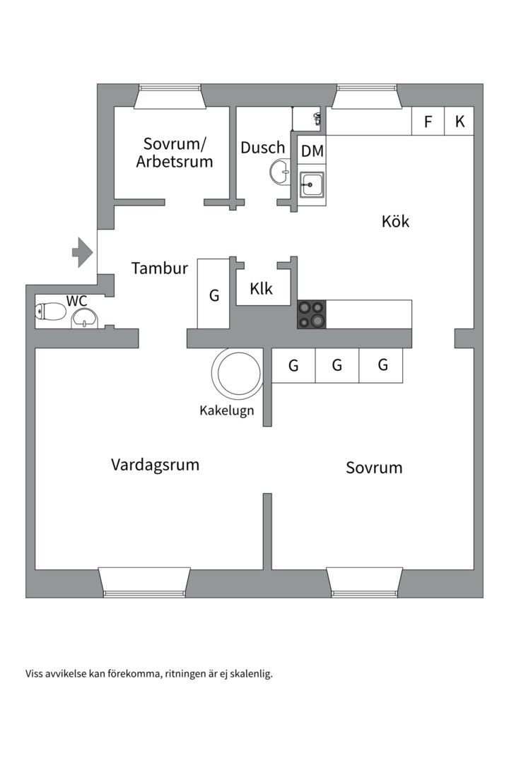 Bostadsbild från Väderkvarnsgatan 39B, Såld i Fålhagen, Uppsala