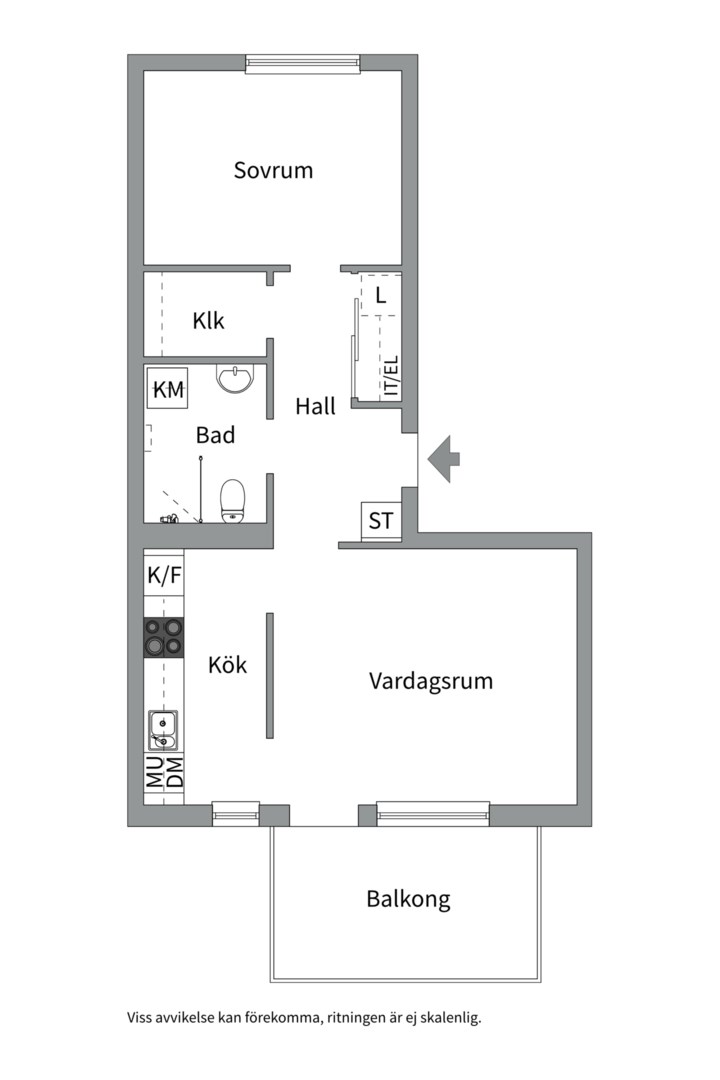 Planlösning från Mältargatan 5, Såld i Kungsängen, Uppsala