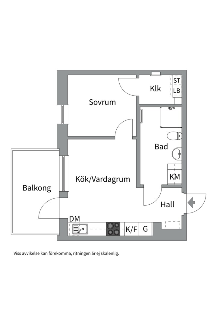 Planlösning från Gösta Wahlströms väg 2E, Kommande i Rickomberga/Luthagen, Uppsala