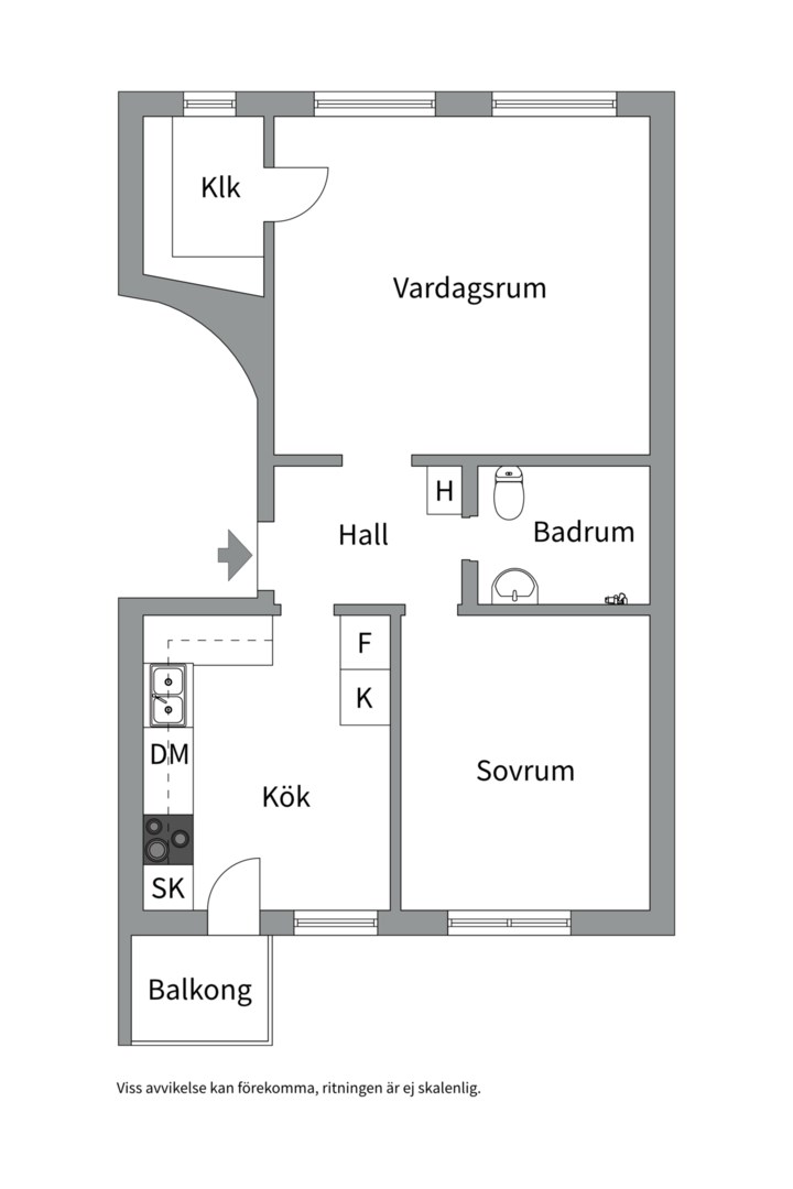 Planlösning från Sickla Strand 84, Såld i Sickla, Nacka