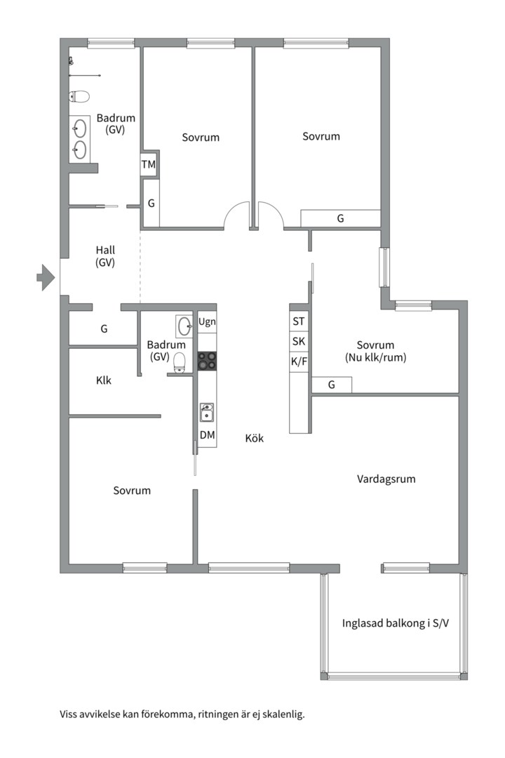 Planlösning från Fyrspannsvägen 39, Såld i Jarlaberg, Nacka