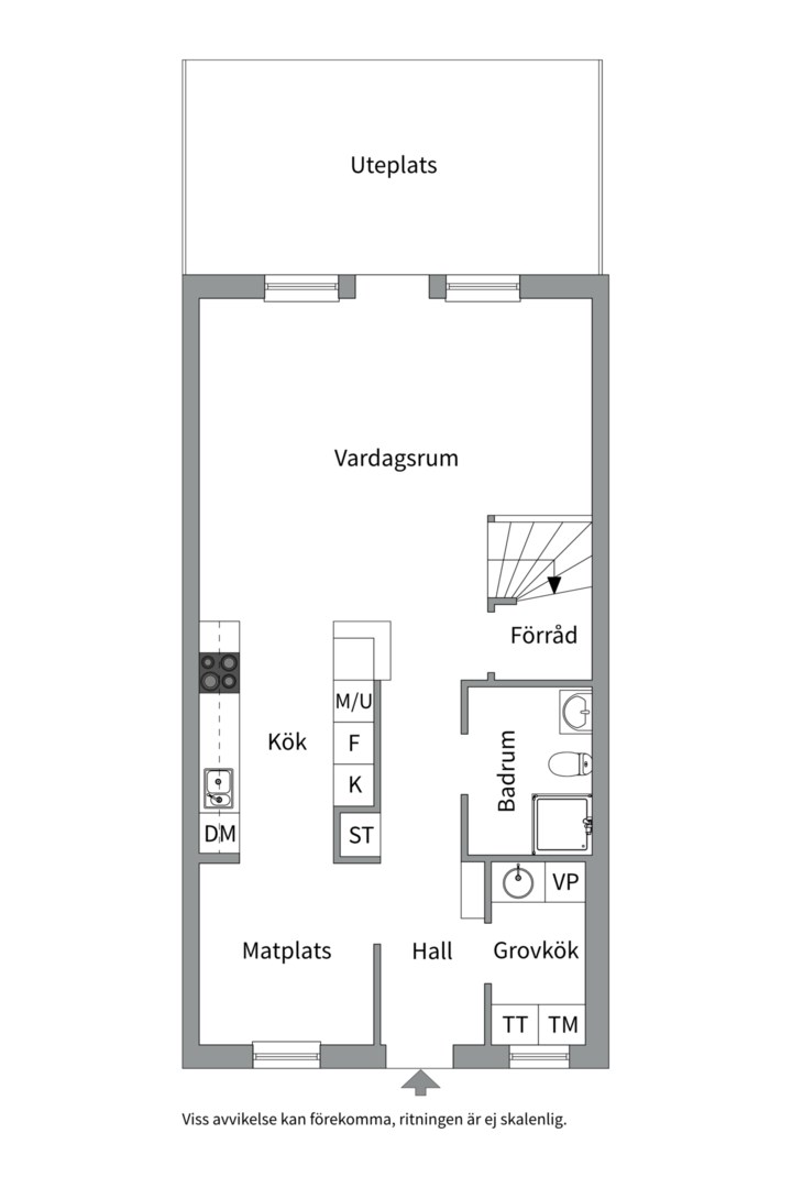 Planlösning från Koordinatvägen 21, Såld i Skälby, Västerås