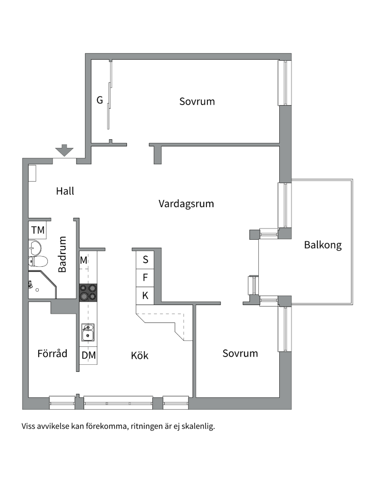 Planlösning från Odensvigatan 3, Såld i Odensvi, Västerås