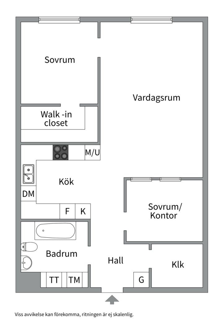 Planlösning från Mjölnarvägen 18, Såld i , Nacka