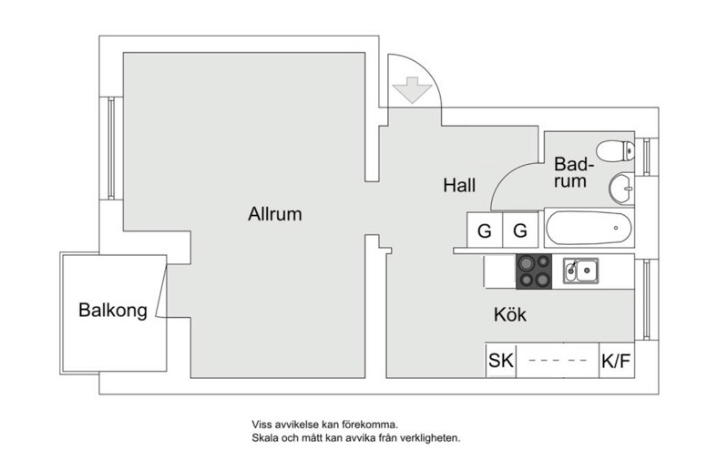 Planlösning från Ugglevägen 17D, Såld i Ektorp, Nacka