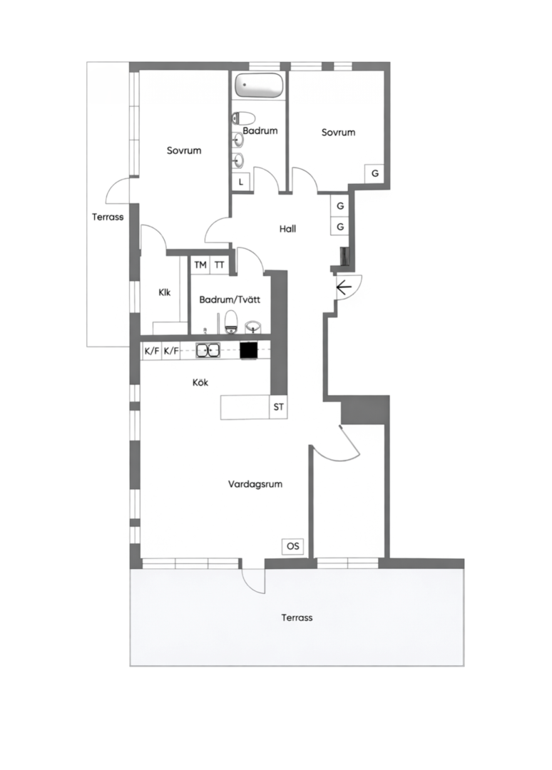 Planlösning från Tollarevägen 4, 4/4tr, Kommande i Tollare, Nacka