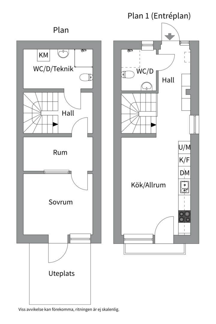 Planlösning från Molnstigen 39D, Kommande i Väsjön, Sollentuna