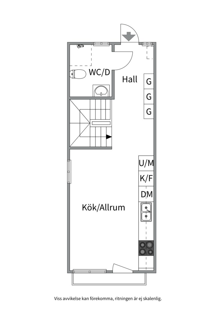 Planlösning från Molnstigen 39D, Kommande i Väsjön, Sollentuna