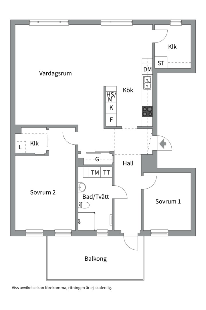 Planlösning från Kungsängsgatan 59G, Till salu i Kungsängen, Uppsala