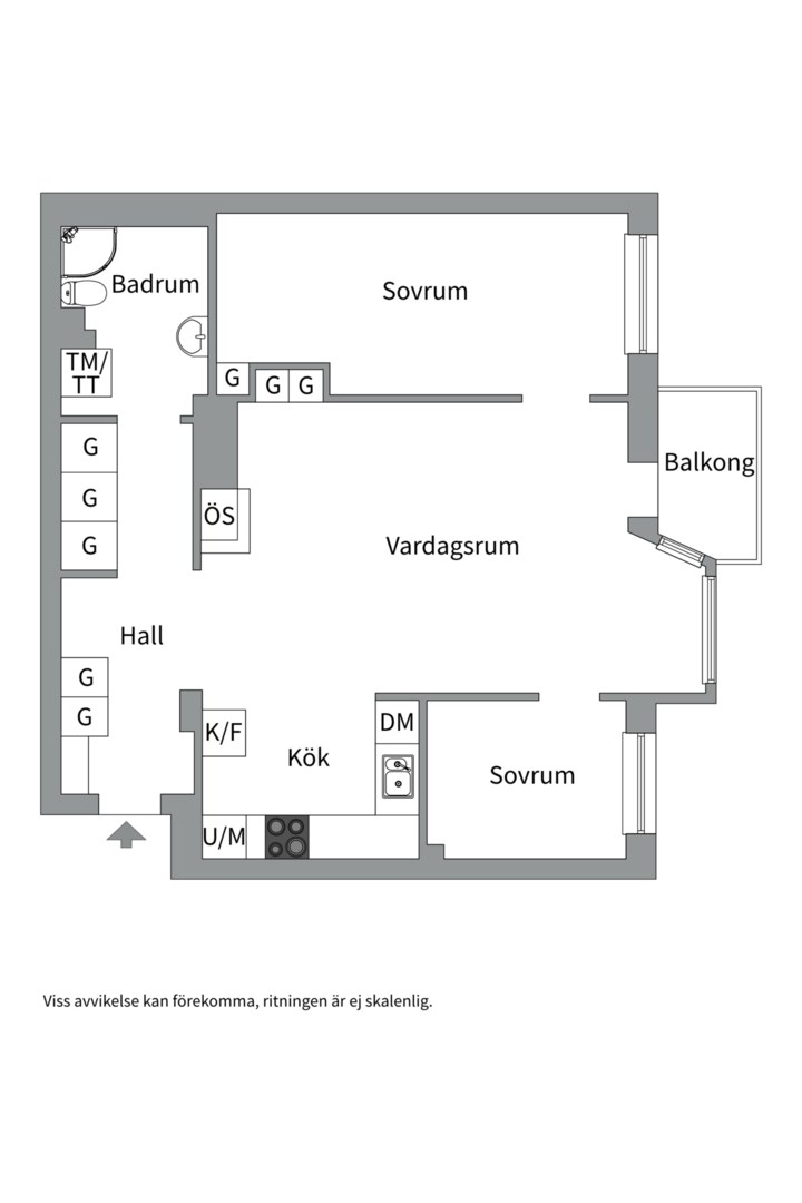Planlösning från Sysslomansgatan 22, 4 tr, Såld i Kungsholmen - Nedre Kungsholmen, Stockholm