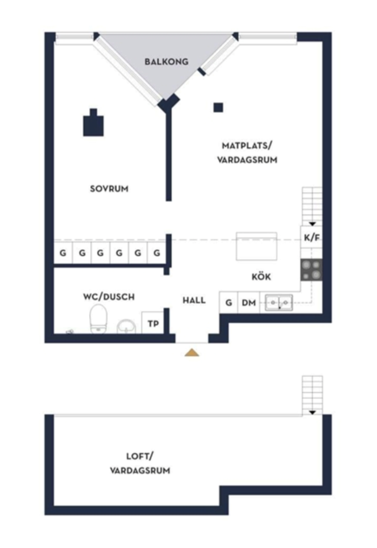 Planlösning från Stig Lindbergs gata 17A, Såld i Porslinskvarteren, Värmdö
