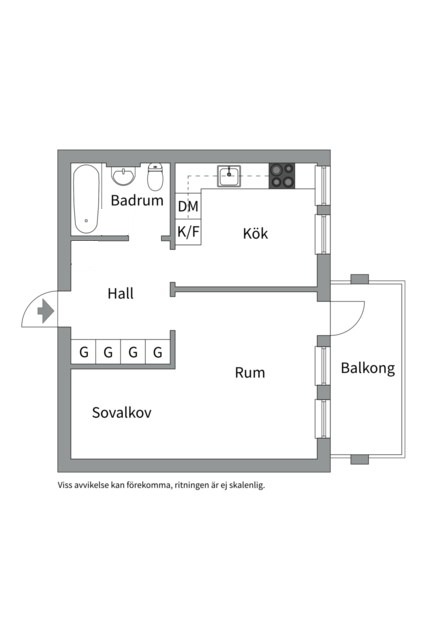 Planlösning från Skarpövägen 53, Till salu i Västra Orminge, Nacka