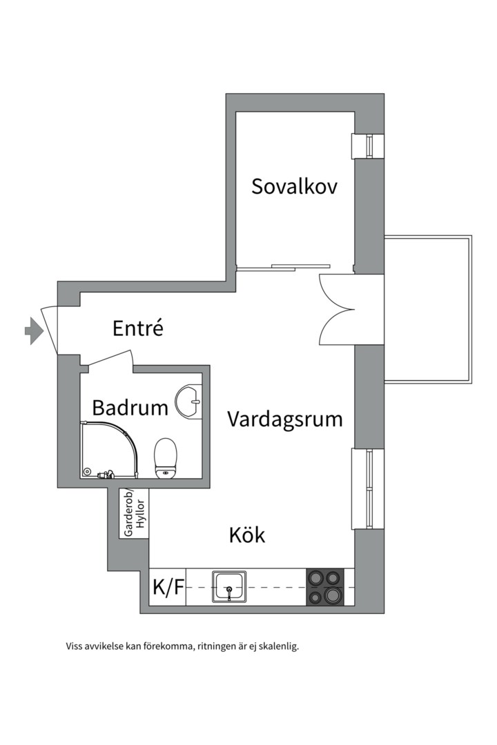 Planlösning från Drottningholmsvägen 78, Såld i Kungsholmen - Thorildsplan, Stockholm