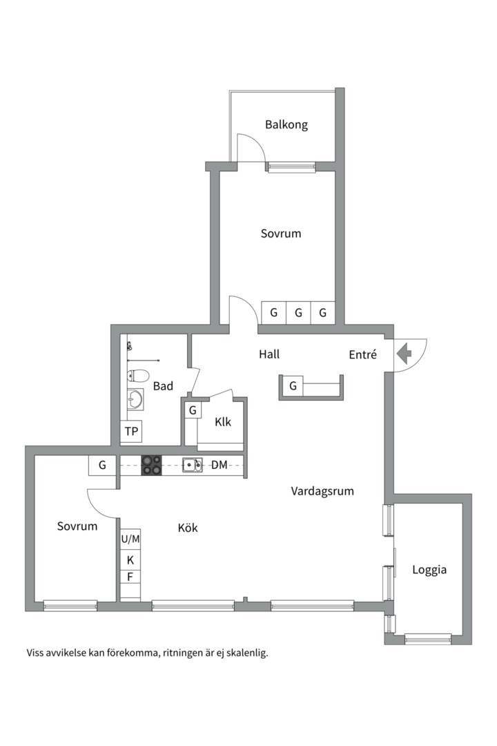 Planlösning från Ringgatan 2B, Såld i Luthagen, Uppsala